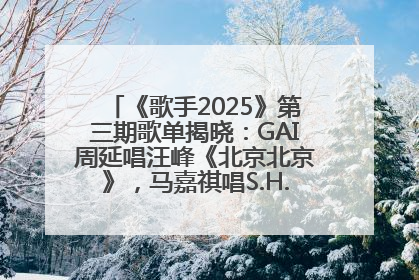 《歌手2025》第三期歌单揭晓：GAI周延唱汪峰《北京北京》，马嘉祺唱S.H.E《你曾是少年》