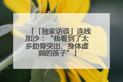 「独家访谈」连线加沙：“我看到了太多肋骨突出、身体虚弱的孩子”