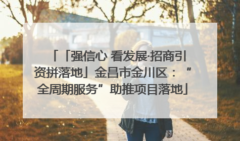 「强信心 看发展·招商引资拼落地」金昌市金川区：“全周期服务”助推项目落地