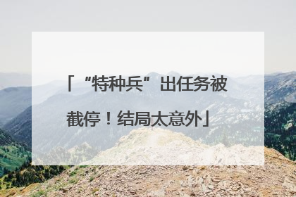 “特种兵”出任务被截停！结局太意外