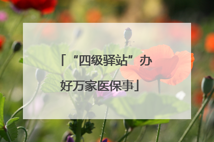 “四级驿站”办好万家医保事