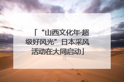 “山西文化年·超级好风光”日本采风活动在大同启动