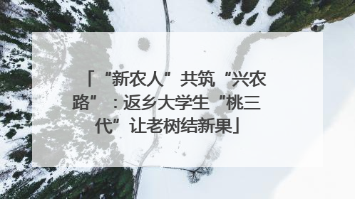 “新农人”共筑“兴农路”：返乡大学生“桃三代”让老树结新果