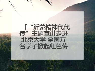 “沂蒙精神代代传”主题宣讲走进北京大学 全国万名学子掀起红色传承热潮