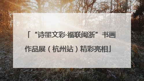 “诗墨文彩·福联闽浙”书画作品展（杭州站）精彩亮相