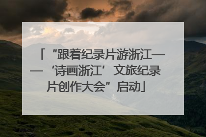 “跟着纪录片游浙江——‘诗画浙江’文旅纪录片创作大会”启动