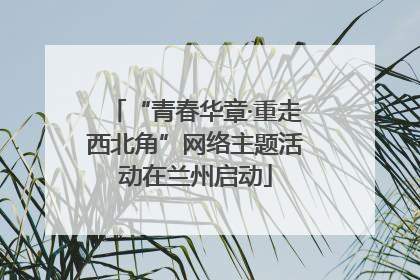 “青春华章·重走西北角”网络主题活动在兰州启动