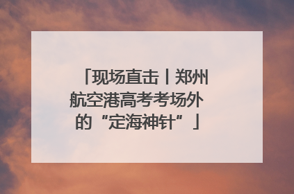 现场直击丨郑州航空港高考考场外的“定海神针”