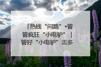 热线“问路”•管管疯狂“小电驴”｜管好“小电驴”需多部门形成合力