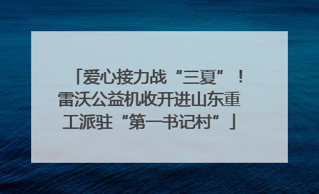 爱心接力战“三夏”！雷沃公益机收开进山东重工派驻“第一书记村”