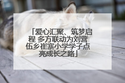 爱心汇聚、筑梦启程 多方联动为刘营伍乡崔寨小学学子点亮成长之路