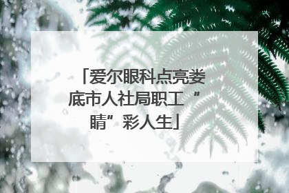 爱尔眼科点亮娄底市人社局职工“睛”彩人生