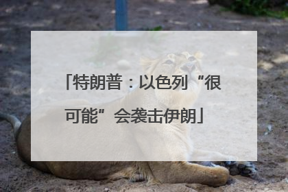 特朗普：以色列“很可能”会袭击伊朗