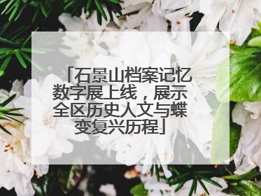 石景山档案记忆数字展上线，展示全区历史人文与蝶变复兴历程