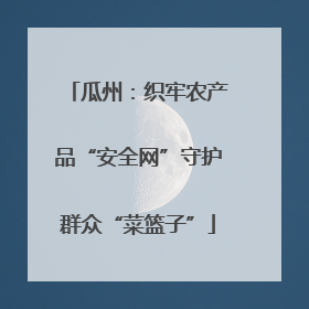 瓜州：织牢农产品“安全网”守护群众“菜篮子”
