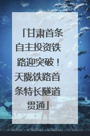 甘肃首条自主投资铁路迎突破！天陇铁路首条特长隧道贯通