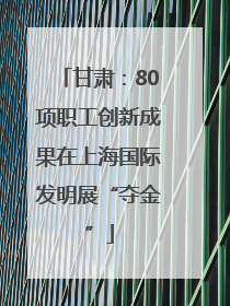 甘肃：80项职工创新成果在上海国际发明展“夺金”