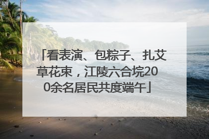 看表演、包粽子、扎艾草花束，江陵六合垸200余名居民共度端午