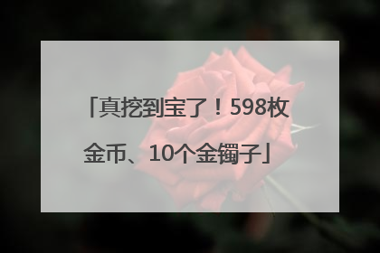 真挖到宝了！598枚金币、10个金镯子