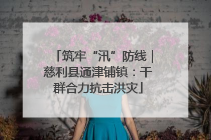 筑牢“汛”防线｜慈利县通津铺镇：干群合力抗击洪灾