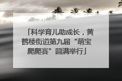 科学育儿助成长，黄鹤楼街道第九届“萌宝爬爬赛”圆满举行