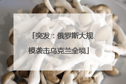突发：俄罗斯大规模袭击乌克兰全境