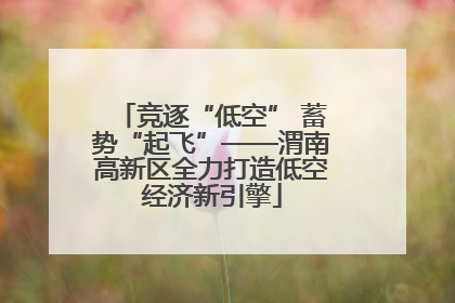 竞逐“低空” 蓄势“起飞”——渭南高新区全力打造低空经济新引擎