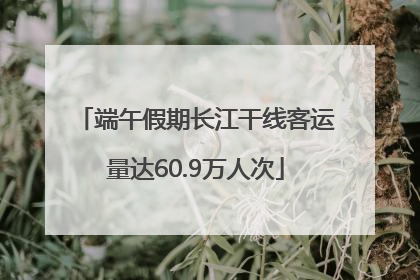 端午假期长江干线客运量达60.9万人次