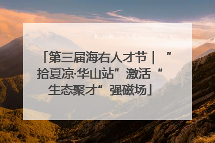 第三届海右人才节｜“拾夏凉·华山站”激活“生态聚才”强磁场