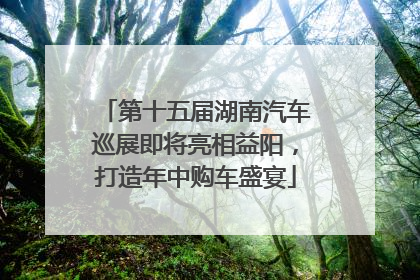 第十五届湖南汽车巡展即将亮相益阳，打造年中购车盛宴