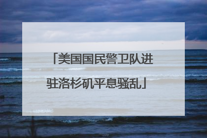 美国国民警卫队进驻洛杉矶平息骚乱