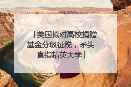 美国拟对高校捐赠基金分级征税，矛头直指精英大学