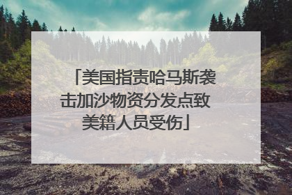 美国指责哈马斯袭击加沙物资分发点致美籍人员受伤