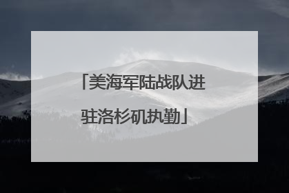 美海军陆战队进驻洛杉矶执勤