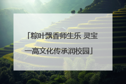 粽叶飘香师生乐 灵宝一高文化传承润校园