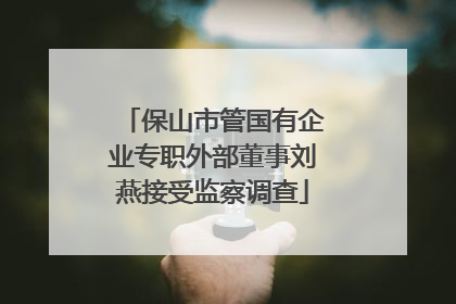 保山市管国有企业专职外部董事刘燕接受监察调查