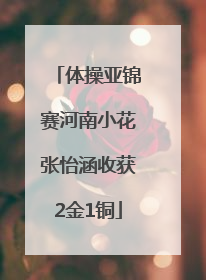 体操亚锦赛河南小花张怡涵收获2金1铜