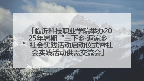 临沂科技职业学院举办2025年暑期“三下乡·返家乡”社会实践活动启动仪式暨社会实践活动供需交流会