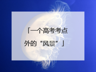 一个高考考点外的“风景”