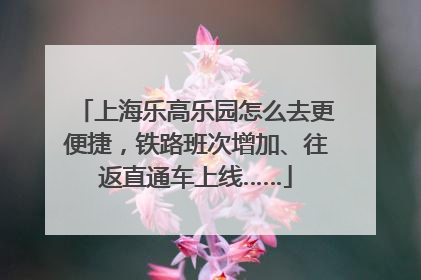 上海乐高乐园怎么去更便捷，铁路班次增加、往返直通车上线……