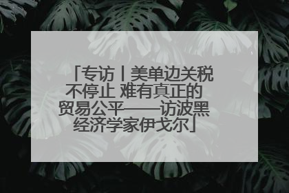 专访丨美单边关税不停止 难有真正的贸易公平——访波黑经济学家伊戈尔