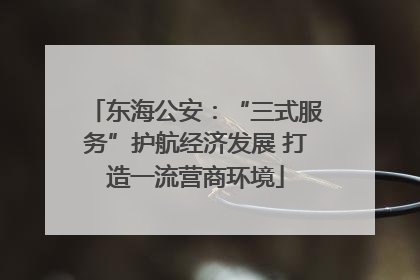 东海公安：“三式服务”护航经济发展 打造一流营商环境