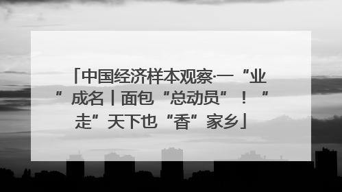 中国经济样本观察·一“业”成名丨面包“总动员”！“走”天下也“香”家乡