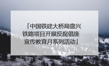 中国铁建大桥局盘兴铁路项目开展反腐倡廉宣传教育月系列活动