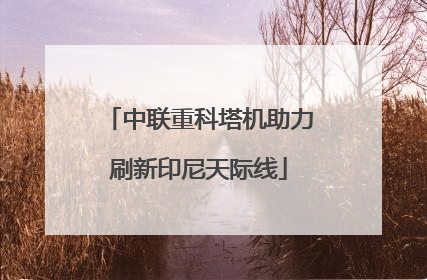 中联重科塔机助力刷新印尼天际线