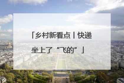 乡村新看点丨快递坐上了“飞的”