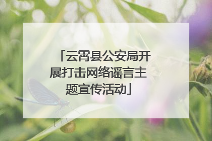 云霄县公安局开展打击网络谣言主题宣传活动