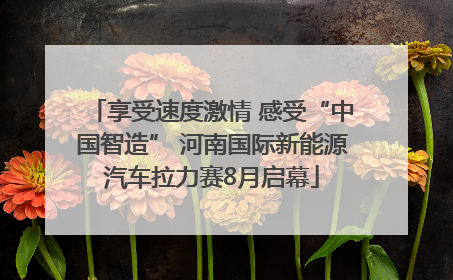 享受速度激情 感受“中国智造” 河南国际新能源汽车拉力赛8月启幕