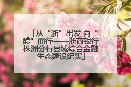 从“浙”出发 向“醴”而行——浙商银行株洲分行县域综合金融生态建设纪实
