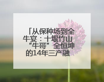 从保种场到全牛宴：十堰竹山“牛哥”全恒坤的14年三产融合之路